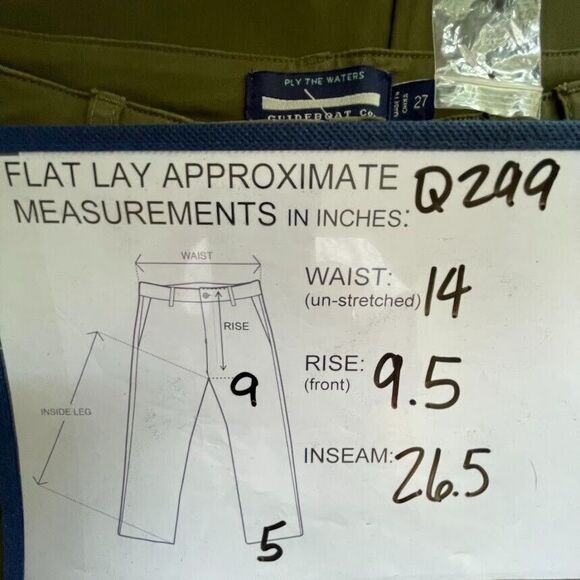 Guideboat Womens Pants Size 27 Green Mid Rise Tapered Leg Ankle Zip Casual Pants - Picture 8 of 13